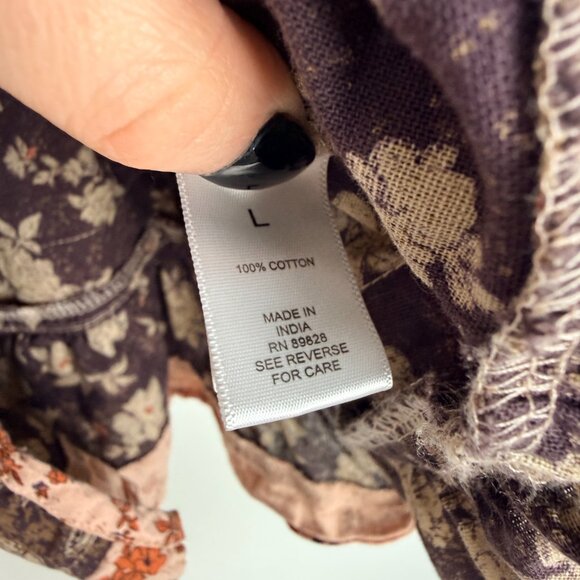 LOGO Lab by Lori Goldstein 3/4 Sleeve Crew Neck Bed Jacket Floral Size Large L - Picture 12 of 16